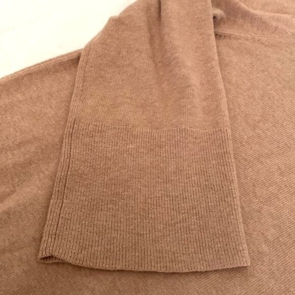 Loft Outlet Womens Cowl Neck Sweater Large 100% Cotton Beige Machine Washable Fa - Picture 7 of 11
